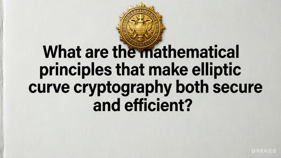 What are the mathematical principles that make elliptic curve cryptography both secure and efficient?